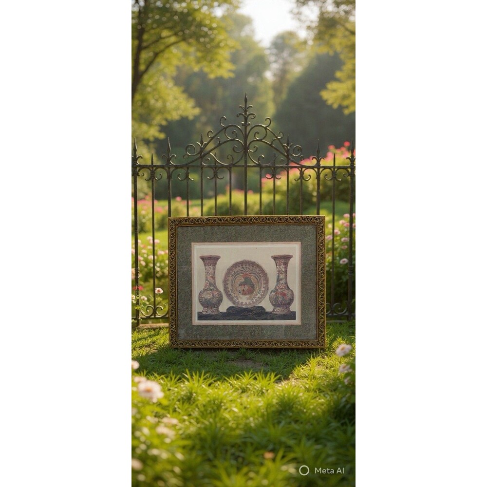 Family Dollar Framed Print Vases & Rooster Plate Multicolor Art 2906313